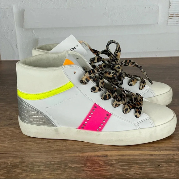 Nine West Stunnah Women's High-Top Sneakers size 5.5 vintage‎ effect - Picture 3 of 9